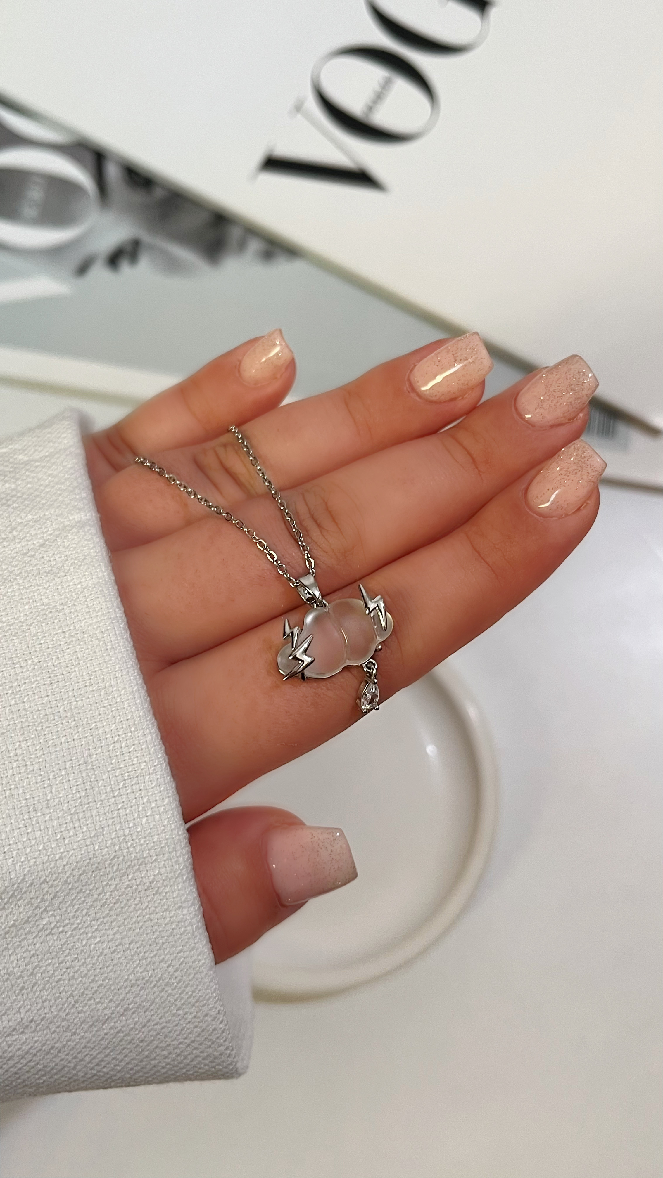 گردنبند ابر تک نگین